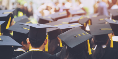 Graduates wearing mortar boards